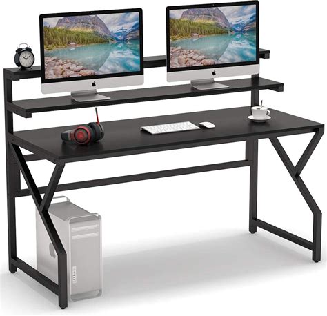 Tribesigns Computer Desk With Monitor Stand 55 Inch Large
