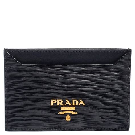 Prada Black Vitello Move Leather Card Holder Prada The Luxury Closet