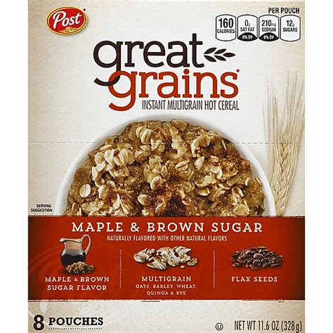 Post® Great Grains® Maple And Brown Sugar Instant Multigrain Hot Cereal