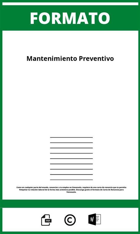 Formato De Mantenimiento Preventivo En Excel 2024