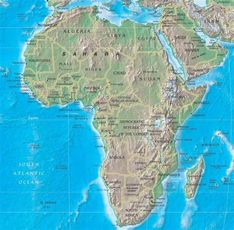 Ahaggar mountains, tibesti mountains, atlas mountains. Map Of Africa With Landforms - Best Naked Ladies