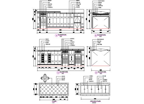 Ceiling Plan And Section Detail Dwg File Cadbull