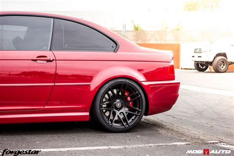 Модель bmw m3 была рождена благодаря противостоянию в кузовных чемпионатах с мерседесом 190е. BMW E46 M3 on Forgestar F14 Semi-Gloss Black 19×8.5  & StopTech Big Brake Kit. | Mod Auto