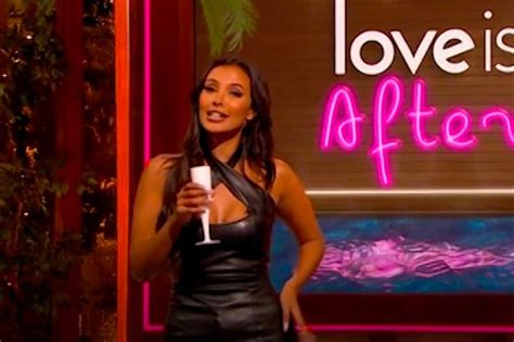 Love Island S Maya Jama Wows In A Tight Leather Jumpsuit For After Sun