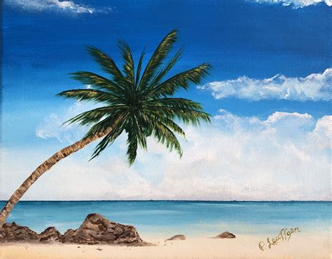 Beach painting-Ocean painting-Sea painting-Seascape painting-Tropical painting in 2020 | Ocean ...