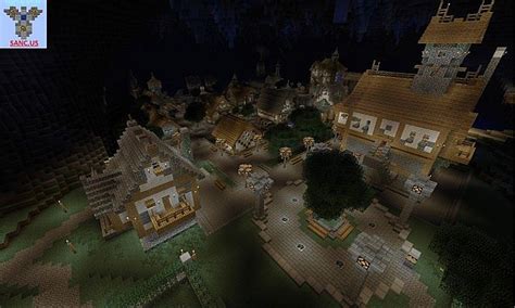 This minecraft advanced underground house/base tutorial on xbox/pc/pe/ps3 shows how to build an underground house/base. Underground Cave Town Minecraft Project