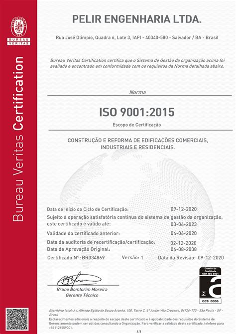 Certificados Pelir Engenharia 35 Anos De Qualidade Em Construção Civil
