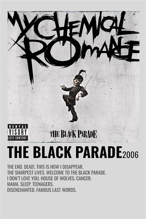 The Black Parade My Chemical Romance Polaroid Poster My Chemical