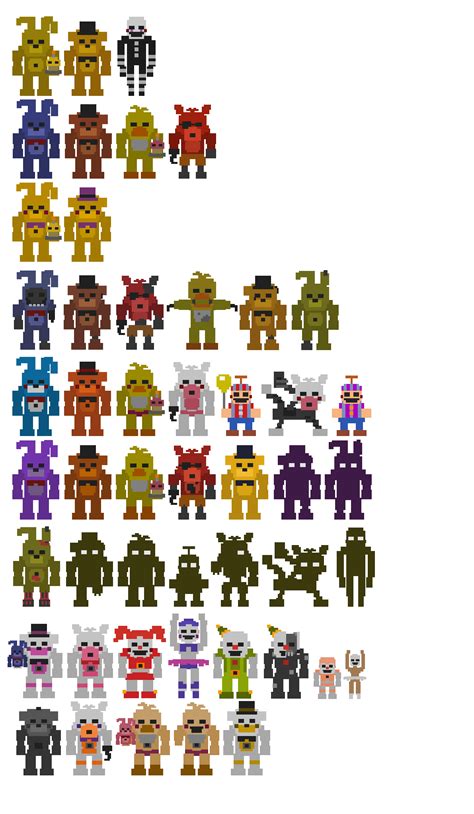 Fnaf 3 Style Sprite Collection If You Want To Use One Point It Out