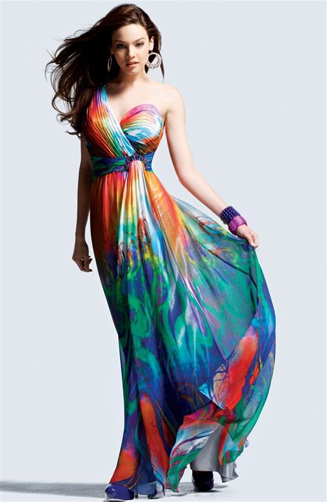 Pin By Phoenix Sparrow On Rochii De Seara Colorful Prom Dresses One