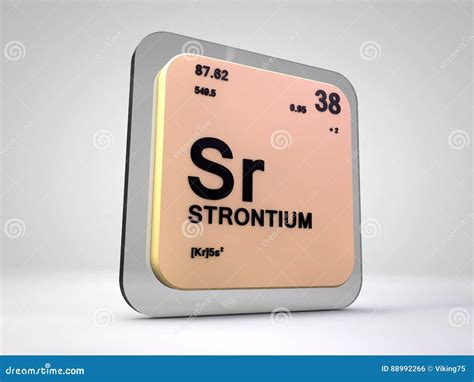 Strontium Sr Chemical Element Periodic Table Stock Photography