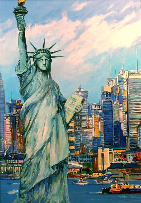 New York Statue Of Liberty Piotr Rembieliński Realism Art In House