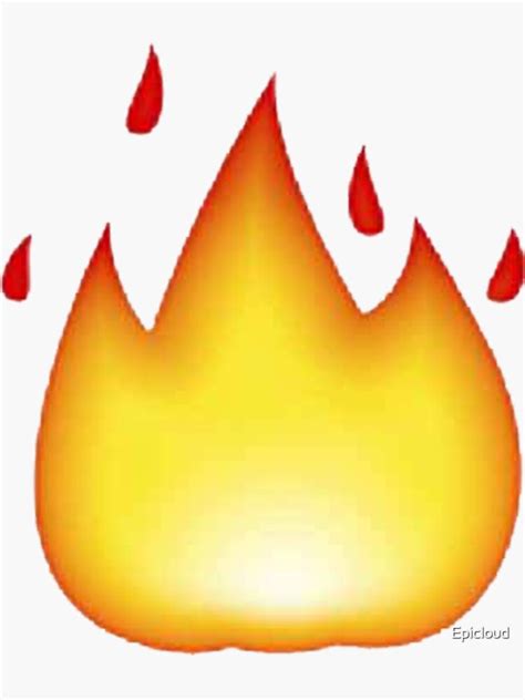 Fire Emoji Sticker For Sale By Epicloud Redbubble