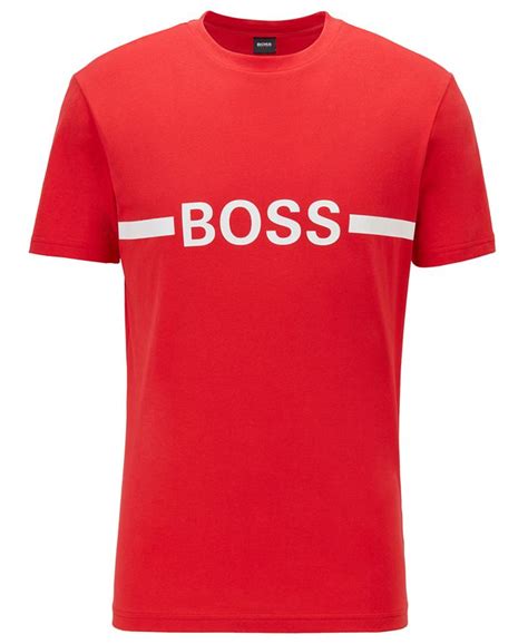 Hugo Boss Boss Mens Logo Slim Fit T Shirt And Reviews T Shirts Men