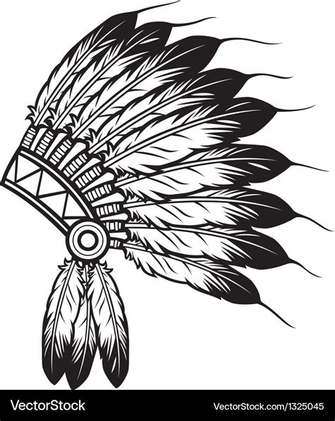Native American Head Silhouette
