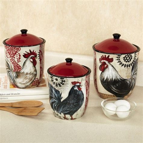 Canisters For Kitchen Canister Set Sets Rooster Products And Rooster