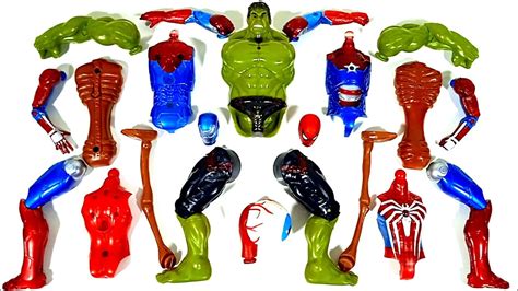 Merakit Mainan Spider Man Vs Siren Head Vs Hulk Smash Vs Ironman
