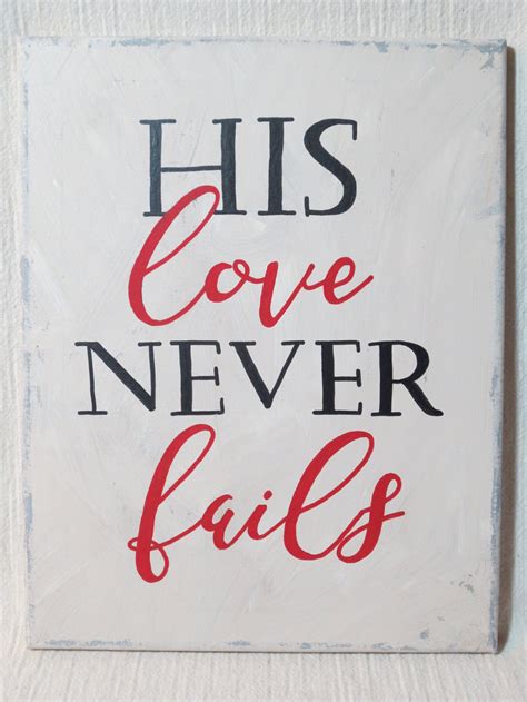 His Love Never Fails Canvas Painting 11 X 14 Psalms 136 Etsy