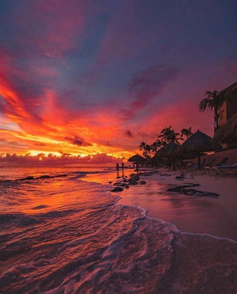 Sunsets In Aruba A Small Dutch Caribbean Island Off The Coast Of