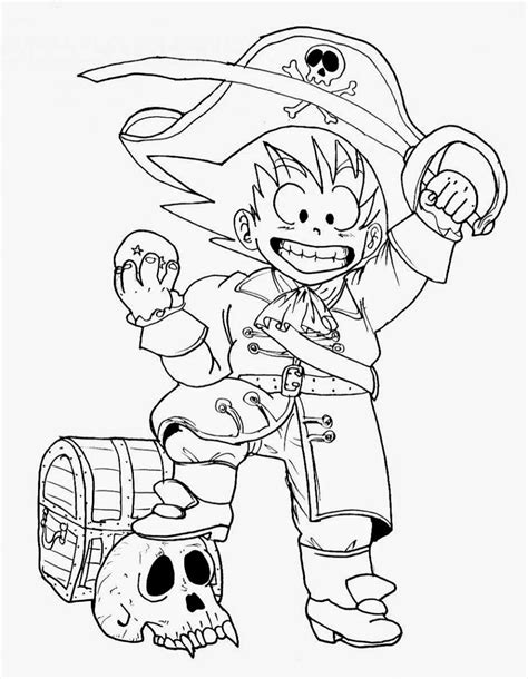Imprime o bien descarga gratuitamente dibujos de personajes tv. Imagen de Goku para colorear - Dibujos De
