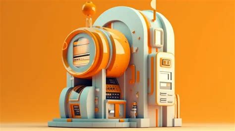 3d Render Illustration Of Abstract Cartoon Style Technology Concept