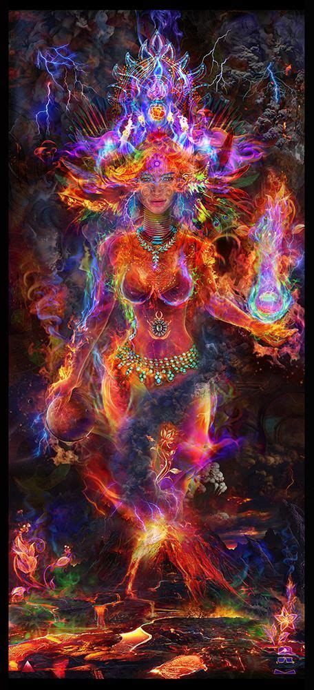 Pele The Fire Goddess Tapestry Elemental Series Fire Goddess