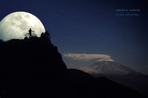 Mountain Bike Ride In Full Moon Moonipulations Moon Photography