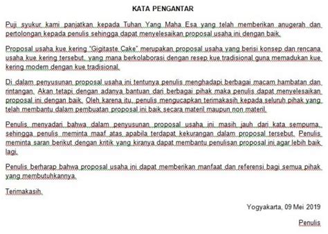 Segala puji dan syukur kita panjatkan kepada allah swt serta shalawat dan salam kami sampaikan hanya bagi tokoh dan teladan kita nabi muhammad. Contoh Kata Pengantar Proposal Usaha - Portal Uang