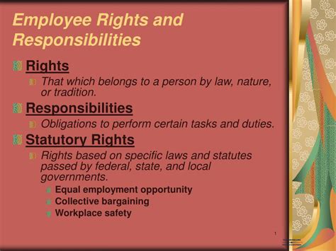 Ppt Employee Rights And Responsibilities Powerpoint
