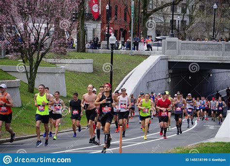 Corredores De Maratona 2019 De Boston Imagem de Stock Editorial - Imagem de elite, imagem: 145518199