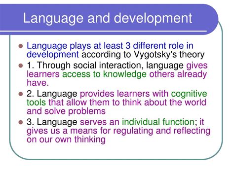 Ppt Vygotsky S Theory Of Cognitive Development Sociocultural