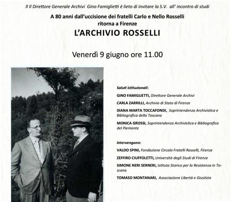 A 80 Anni Dallomicidio Di Carlo E Nello Torna A Firenze Larchivio