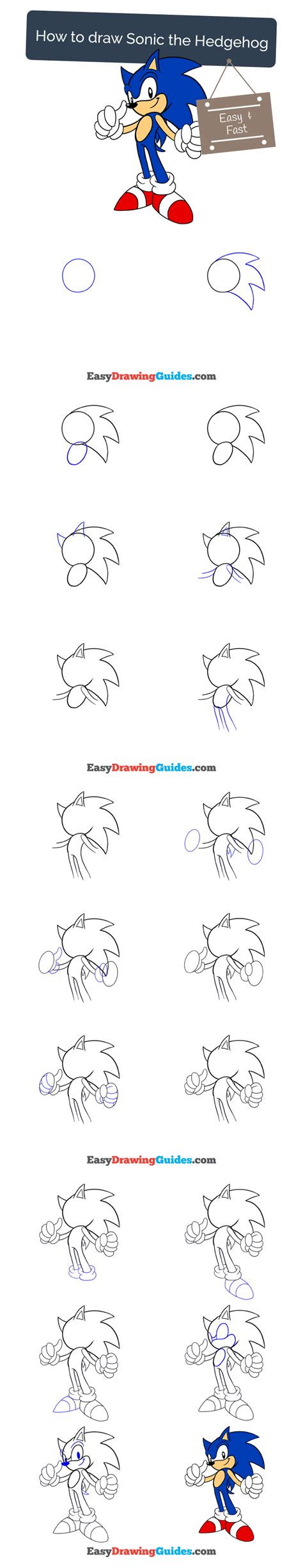 Sonic Drawing Easy At Explore Collection Of Sonic