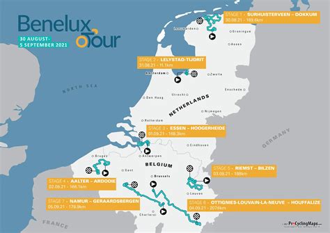 Benelux Tour parcours et profils des étapes Videos de cyclisme