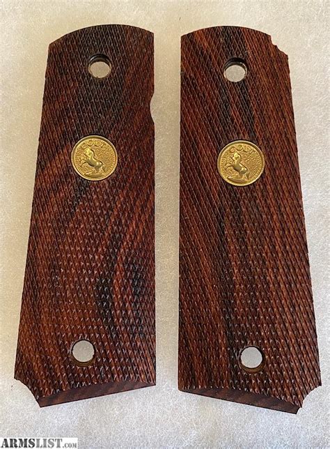Armslist For Sale Colt 1911 Wood Grips With Gold Medallion Factory