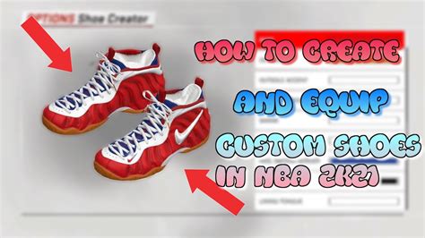 How To Create And Equip Custom Shoes In Nba 2k21 Next Gen Youtube