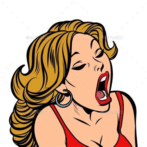 A Woman Screaming With Her Mouth Wide Open