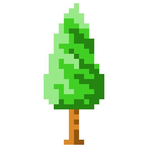 Tree Pixel Art Png Image With Transparent Background