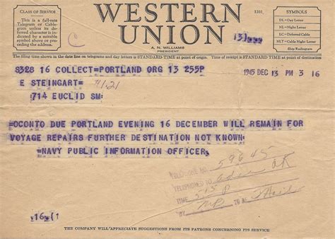 Dearest Eleanor World War Ii Letters Telegram From The Navy