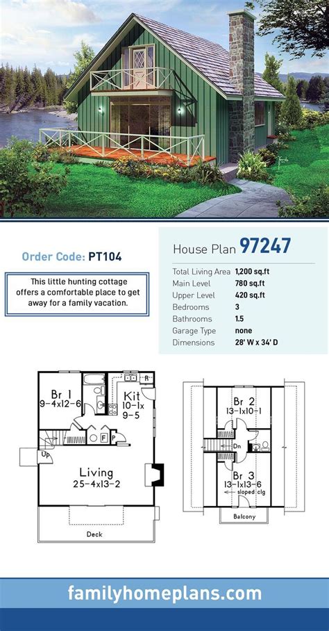 Cost report for your zip code. Cottage House Plan 97247 | Total Living Area: 1,200 SQ FT ...