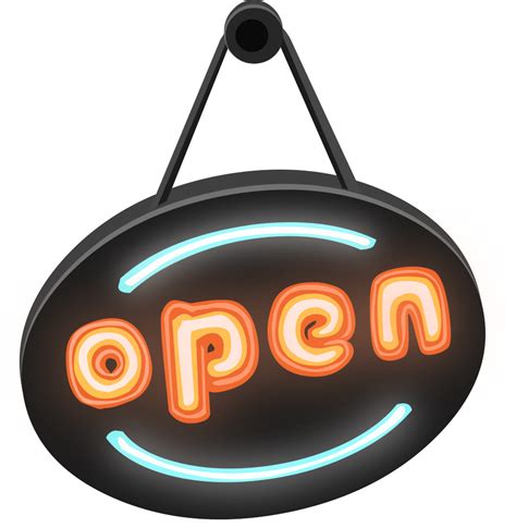 Onlinelabels Clip Art Neon Open Sign From Glitch