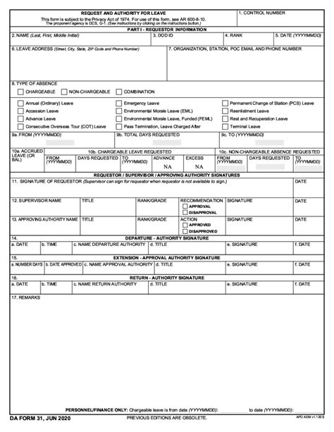 Da Form 4106 Fillable Printable Forms Free Online