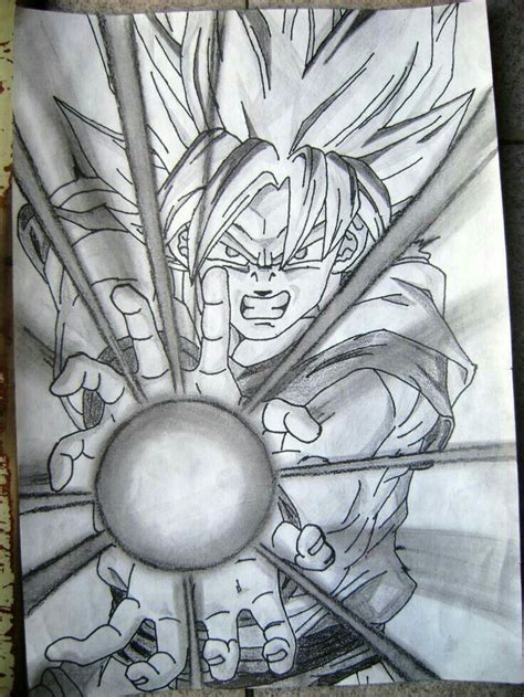 Draw Goku Final Kamehameha Goku Dibujo A Lapiz Goku A Lapiz Mejores Dibujos A Lapiz