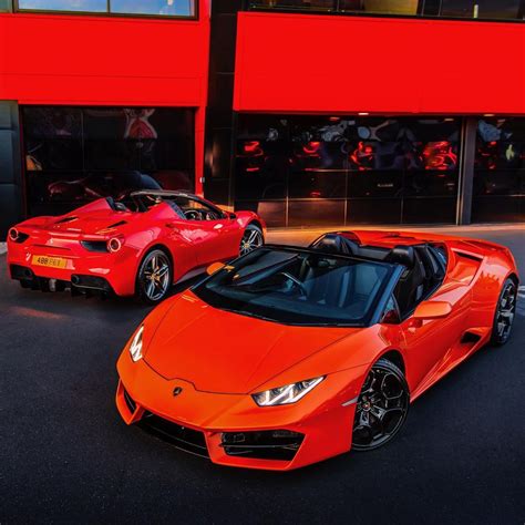 Lamborghini Huracan Spyder Hire Orange Platinum Executive Travel