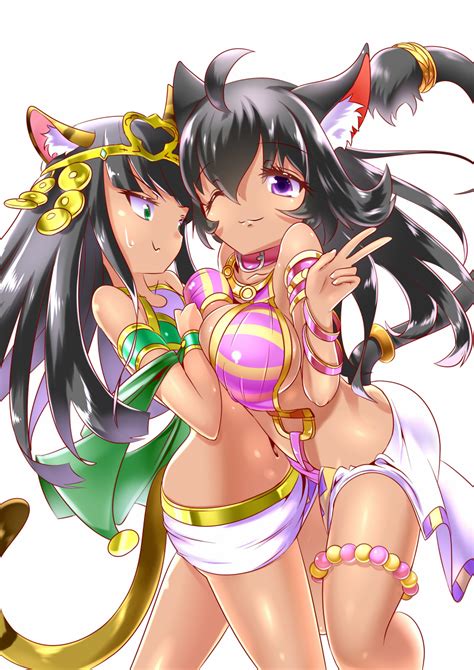 Bastet And Bastet Puzzle Dragons And More Drawn By Bra Cky Danbooru