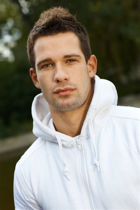 Outdoor Portrait Of Young Man Stock Image Image Of Clothing Plant