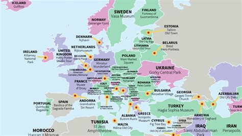 Learn Map Of Europe Tourist Map Of English Images
