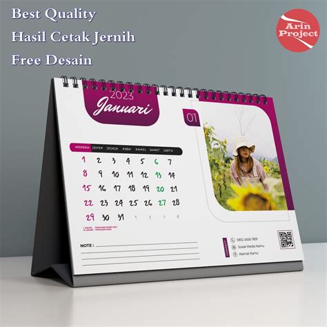 Jual Kalender Meja 2023 Custom Kalender Duduk 2023 Custom Kalender Meja