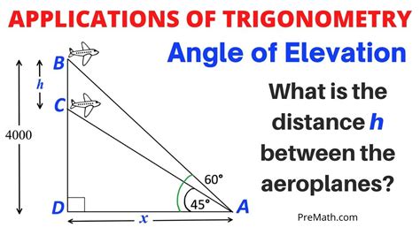 Use The Angle Of Elevation To Find The Distance Between Two Flying