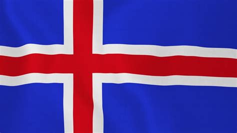 34, set out on 17 june 1944, the day iceland became a republic. Stock Video Clip of loopable Flag of Iceland. Icelandic ...